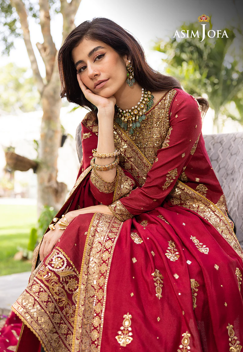 AJJH-02 EMBROIDERED RAW SILK 3 PCS - Image 5