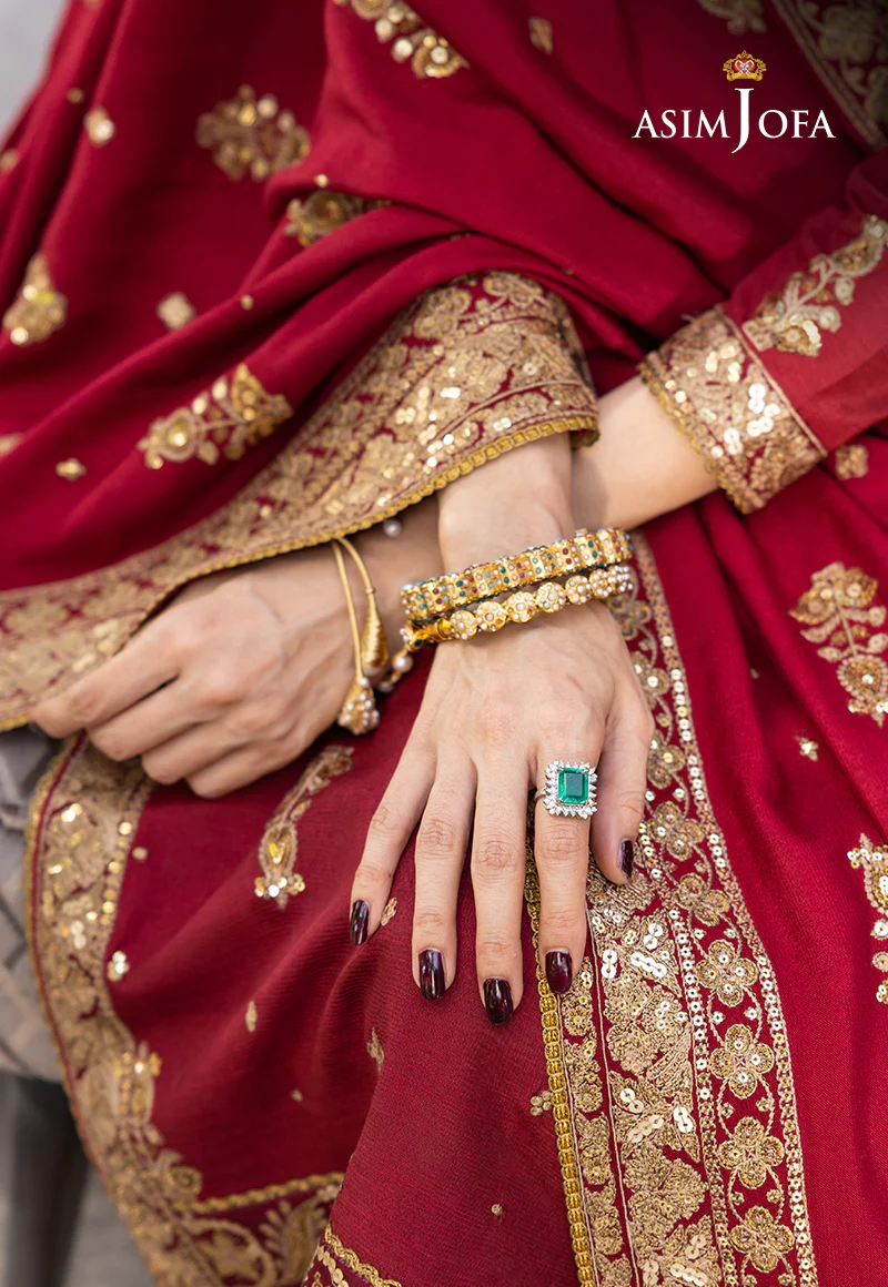 AJJH-02 EMBROIDERED RAW SILK 3 PCS - Image 6