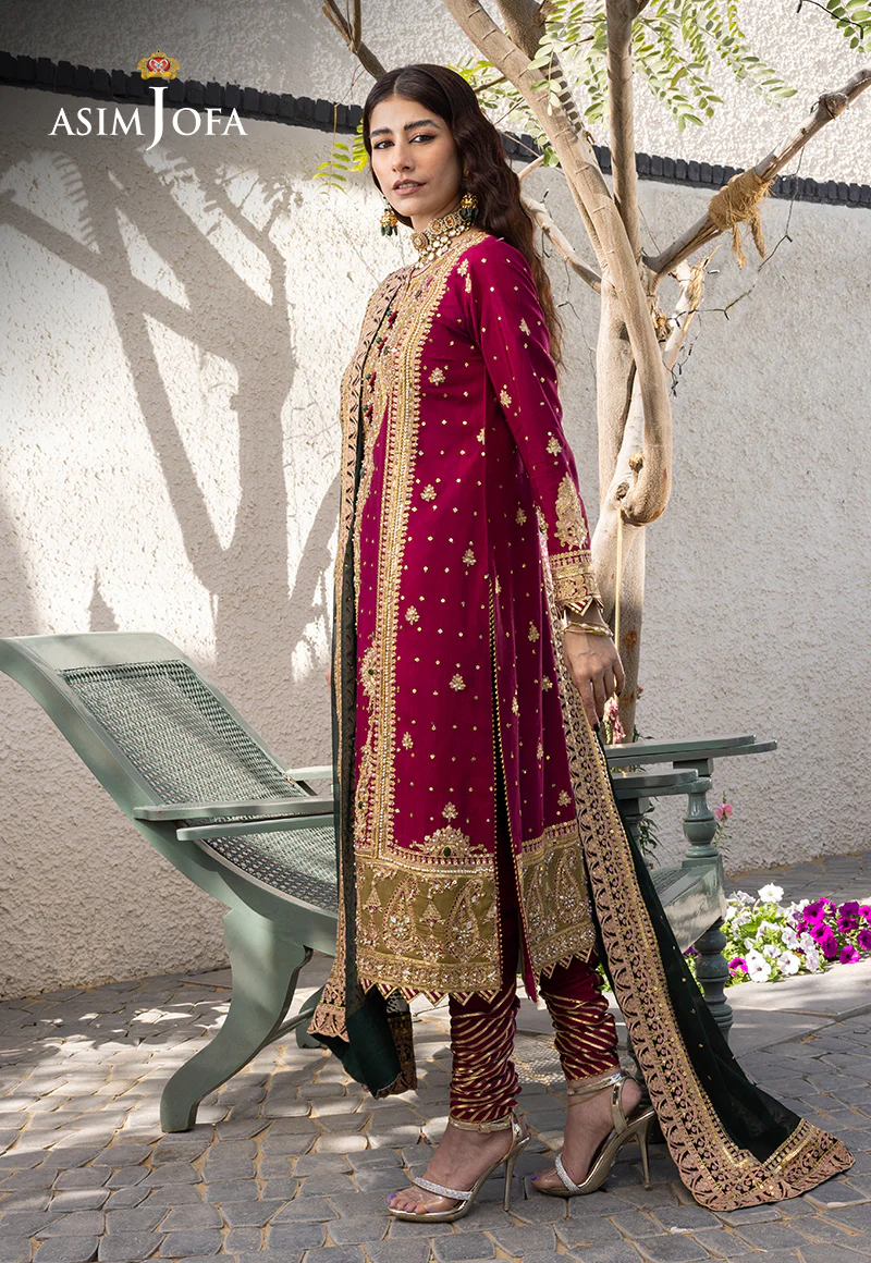 AJJH-10 EMBROIDERED RAW SILK 3 PCS - Image 10
