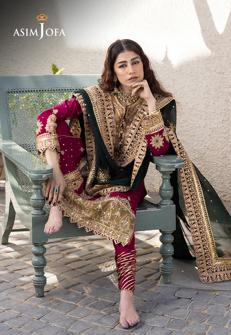 AJJH-10 EMBROIDERED RAW SILK 3 PCS - Image 12