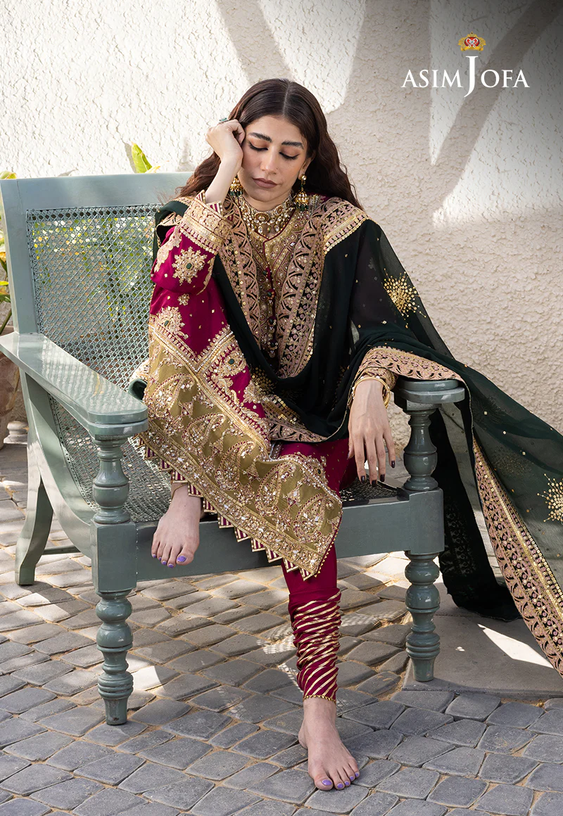 AJJH-10 EMBROIDERED RAW SILK 3 PCS - Image 13
