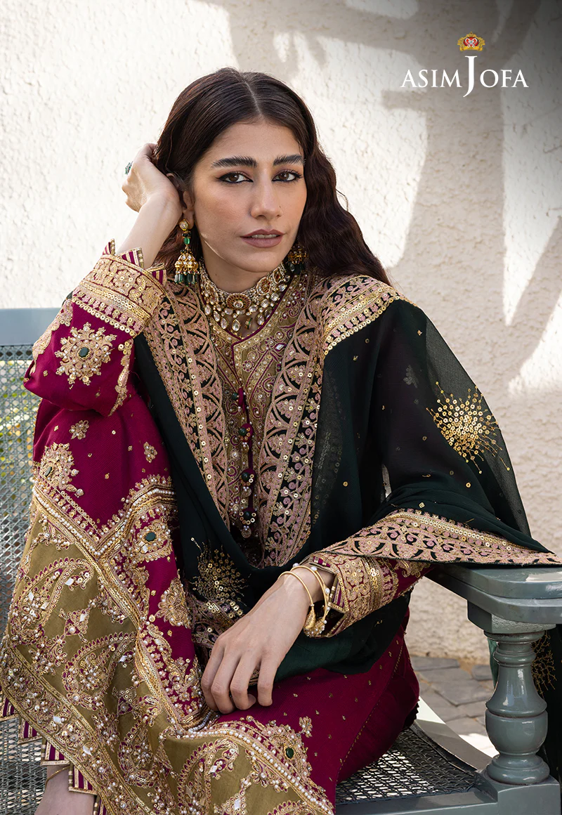 AJJH-10 EMBROIDERED RAW SILK 3 PCS - Image 14
