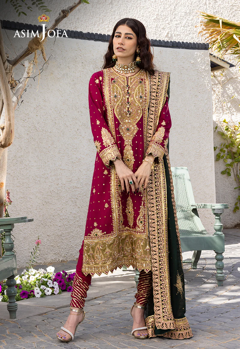 AJJH-10 EMBROIDERED RAW SILK 3 PCS - Image 3