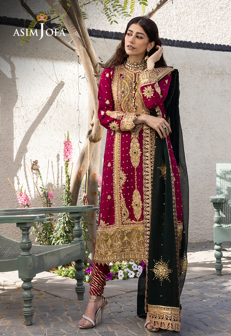 AJJH-10 EMBROIDERED RAW SILK 3 PCS - Image 5