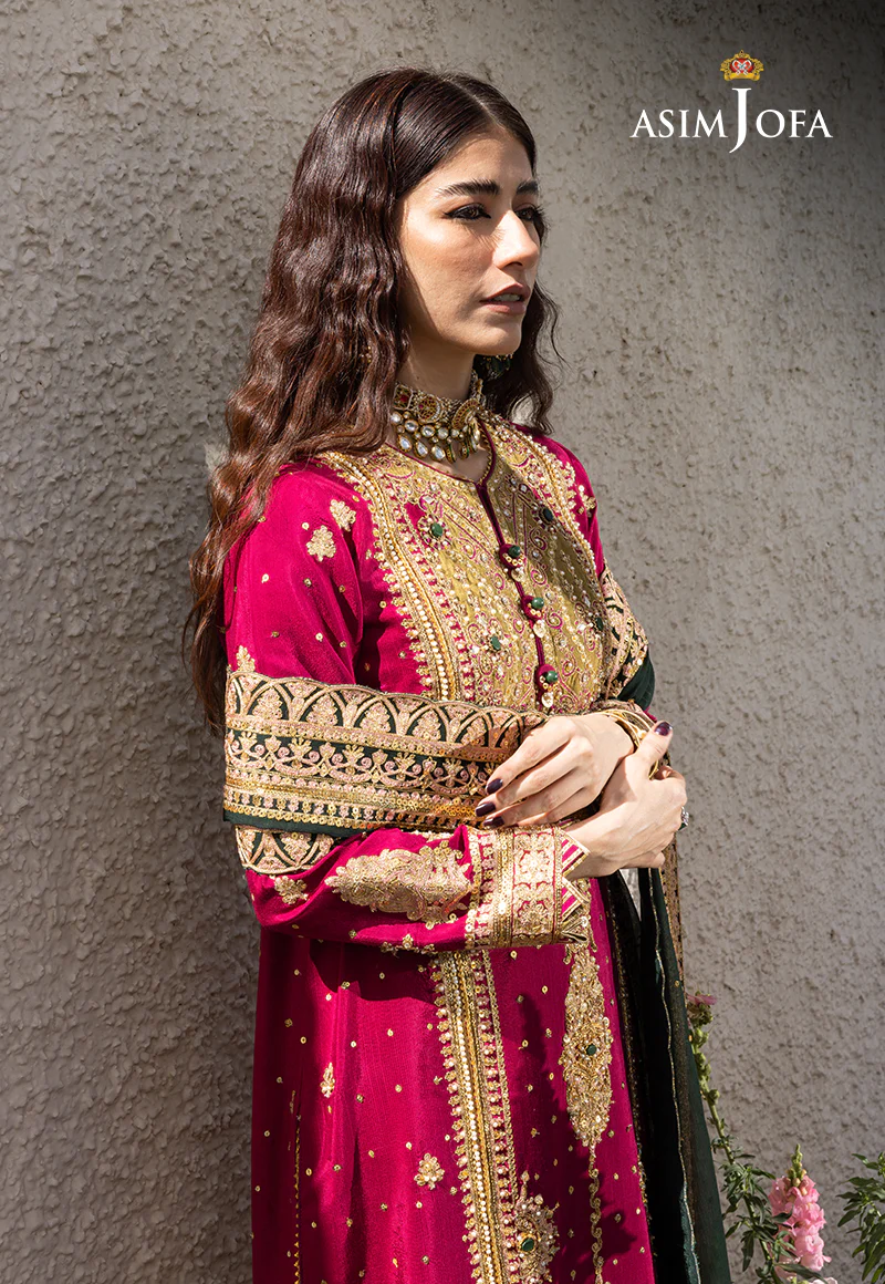 AJJH-10 EMBROIDERED RAW SILK 3 PCS - Image 6