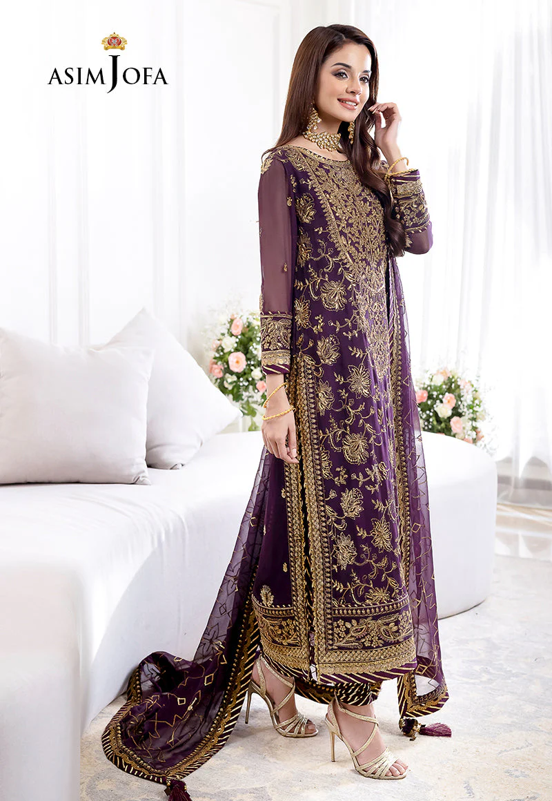 AJJM-06 DESIGNERS STITCHED EMBROIDERED CHIFFON 3 PCS - Image 7