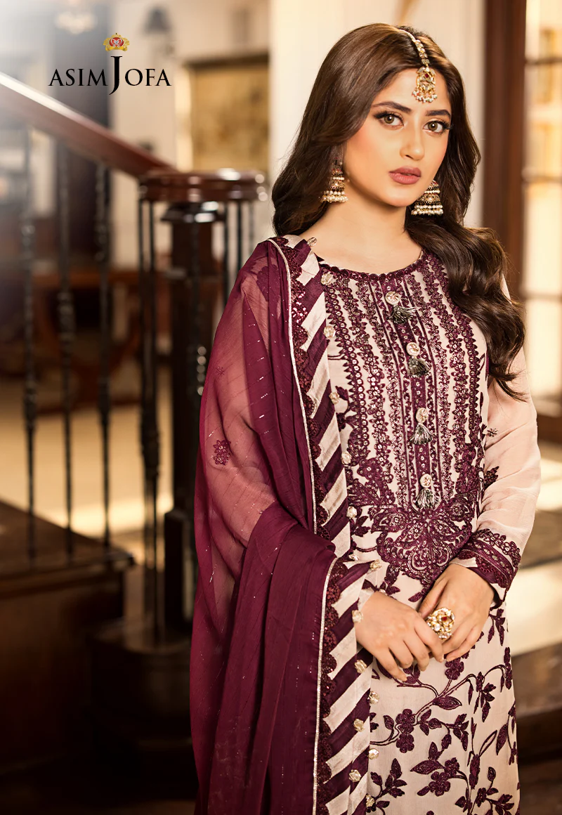 AJJM-11 EMBROIDERED CHIFFON 3 PCS - Image 6
