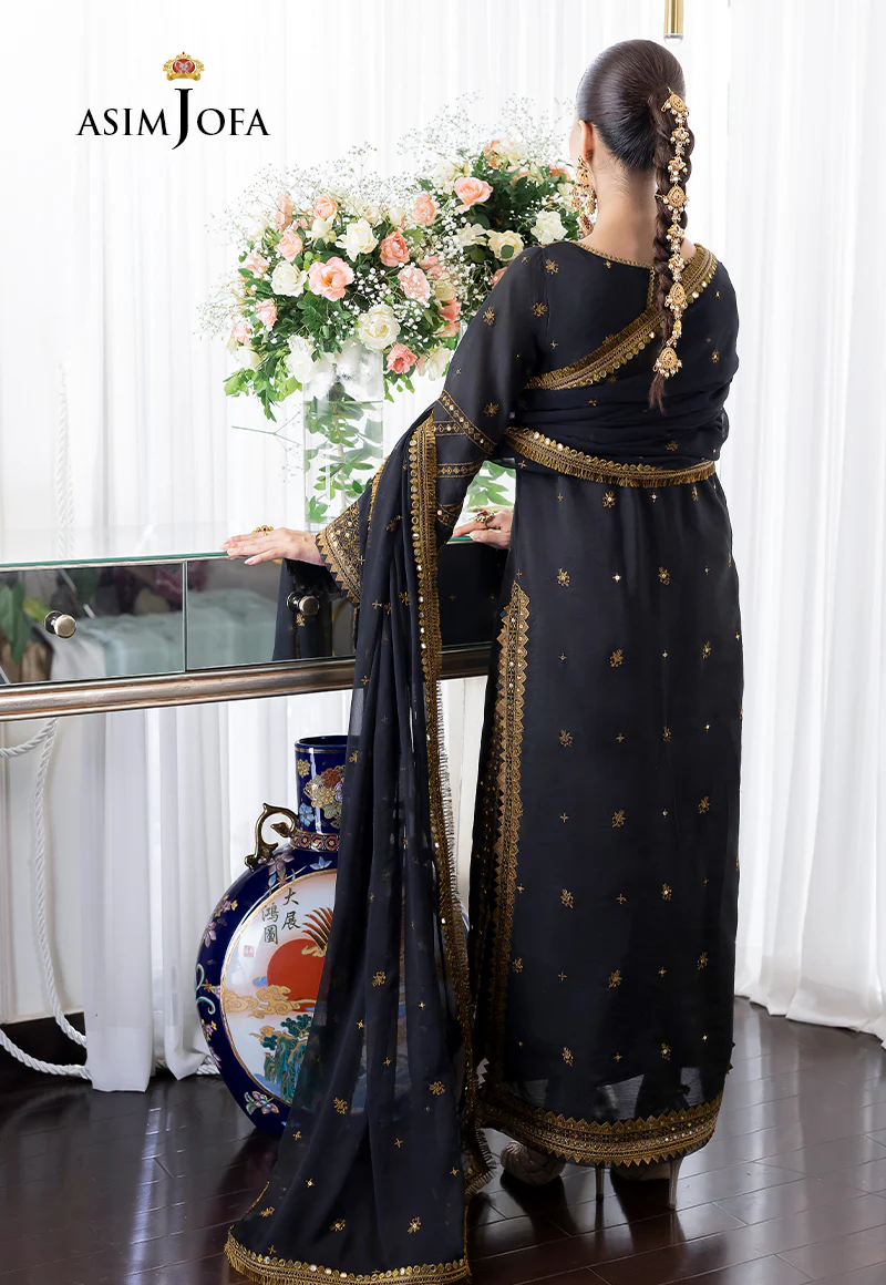 AJJM-14 EMBROIDERED CHANDERI COTTON 3 PCS - Image 6