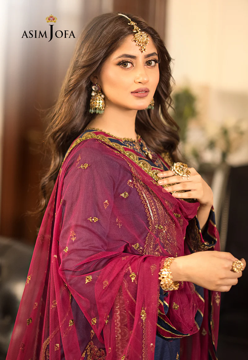 AJJM-17 EMBROIDERED SILK , ORGANZA 3 PCS - Image 6