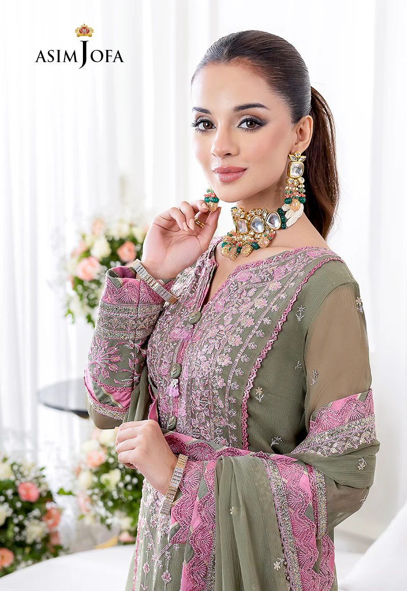 AJJM-25 EMBROIDERED CHIFFON 3 PCS - Image 8