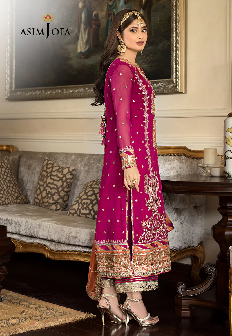 AJJMD-23 EMBROIDERED CHIFFON , ORGANZA Stitched 3 PCS - Image 4