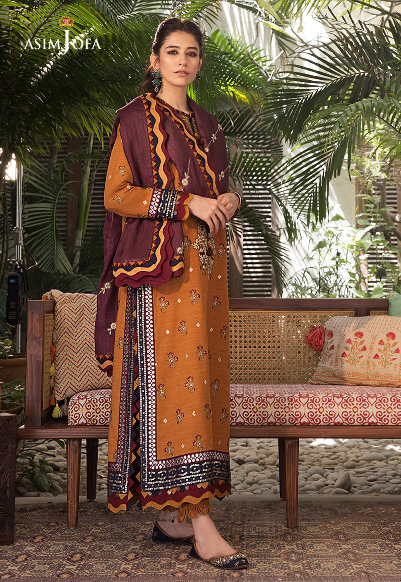 AJK-01 EMBROIDERED COTTON SLUB CROSSHATCH 3 PCS - Image 4