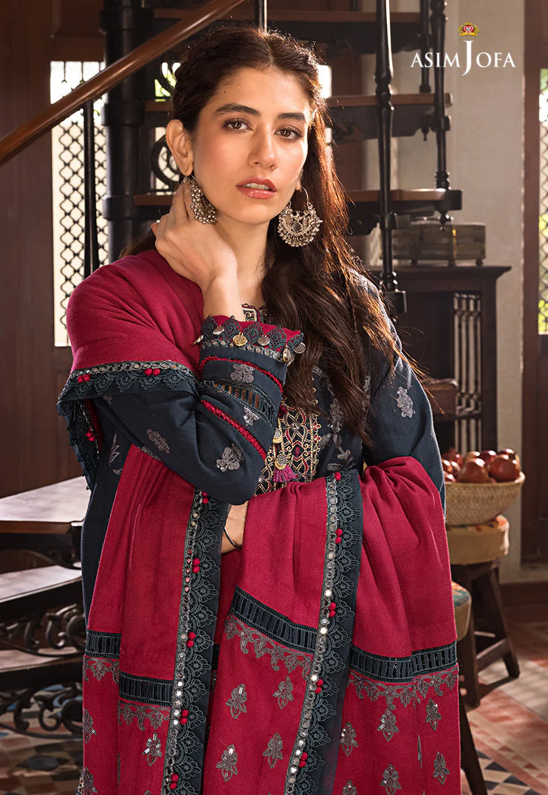 AJK-06 EMBROIDERED COTTON SLUB CROSSHATCH 3 PCS - Image 8