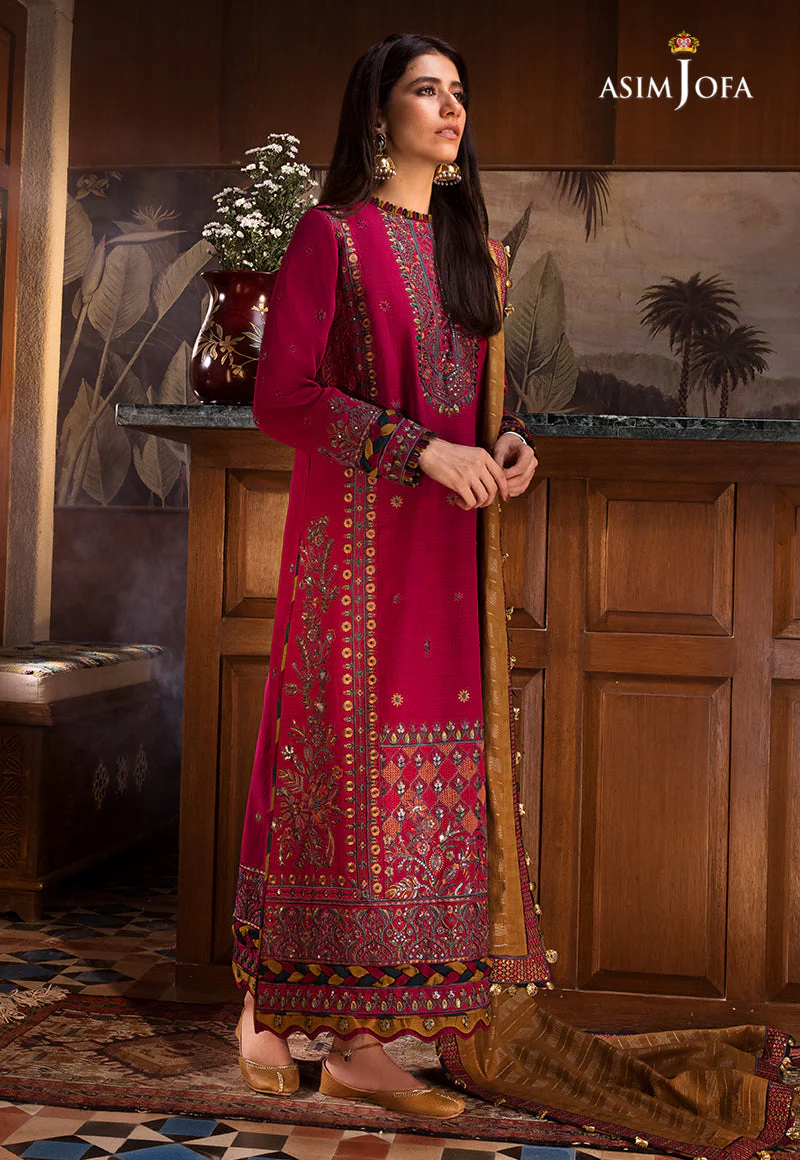 AJK-08 EMBROIDERED COTTON SLUB CROSSHATCH 3 PCS - Image 2