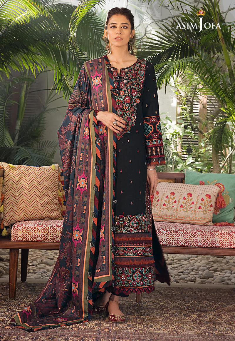 AJK-11 EMBROIDERED COTTON SLUB CROSSHATCH 3 PCS - Image 2