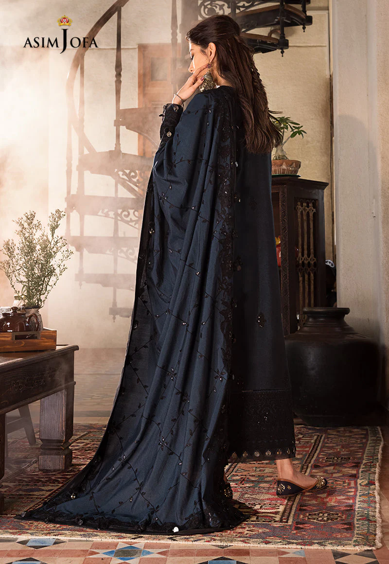 AJK-13 EMBROIDERED PURE THICK COTTON NET 3 PCS - Image 5