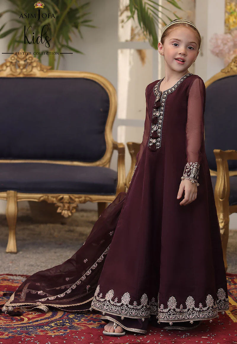 AJKF-01 EMBROIDERED ORGANZA 3 PCS - Image 2