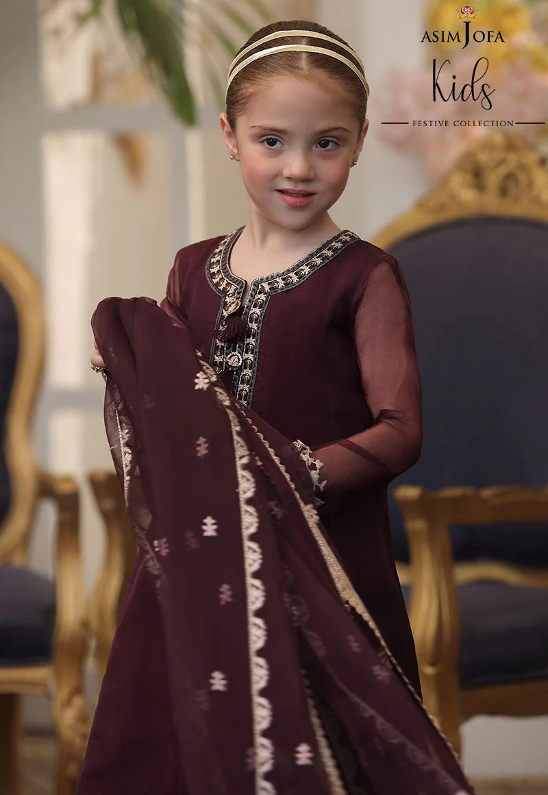 AJKF-01 EMBROIDERED ORGANZA 3 PCS - Image 3