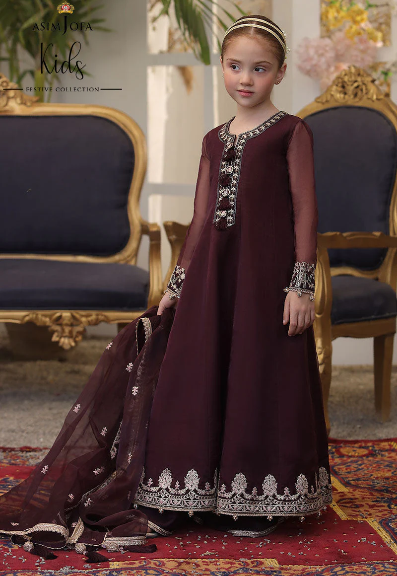 AJKF-01 EMBROIDERED ORGANZA 3 PCS - Image 6