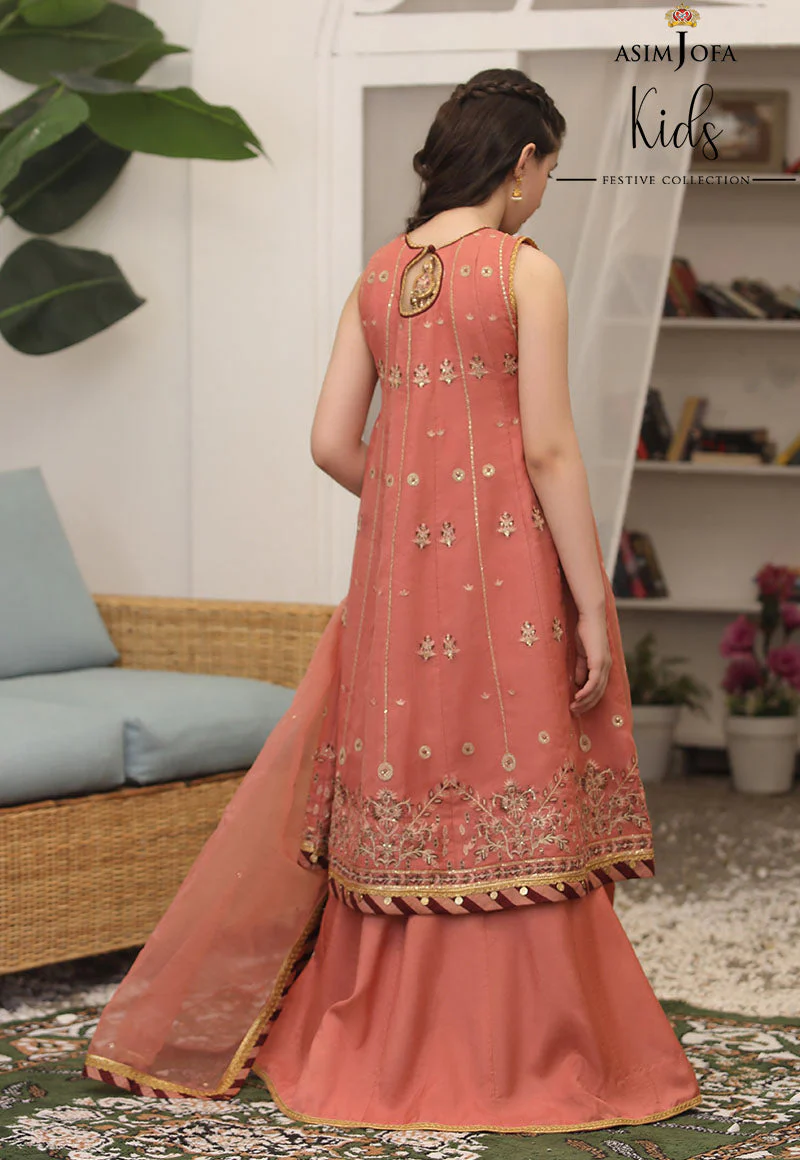 AJKF-06 EMBROIDERED ORGANZA 3 PCS - Image 5