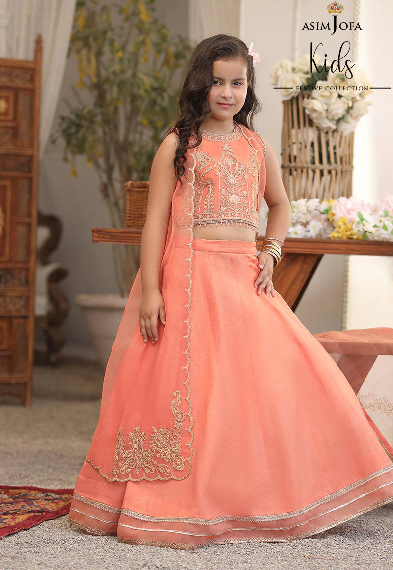 AJKF-09 EMBROIDERED ORGANZA 3 PCS - Image 2