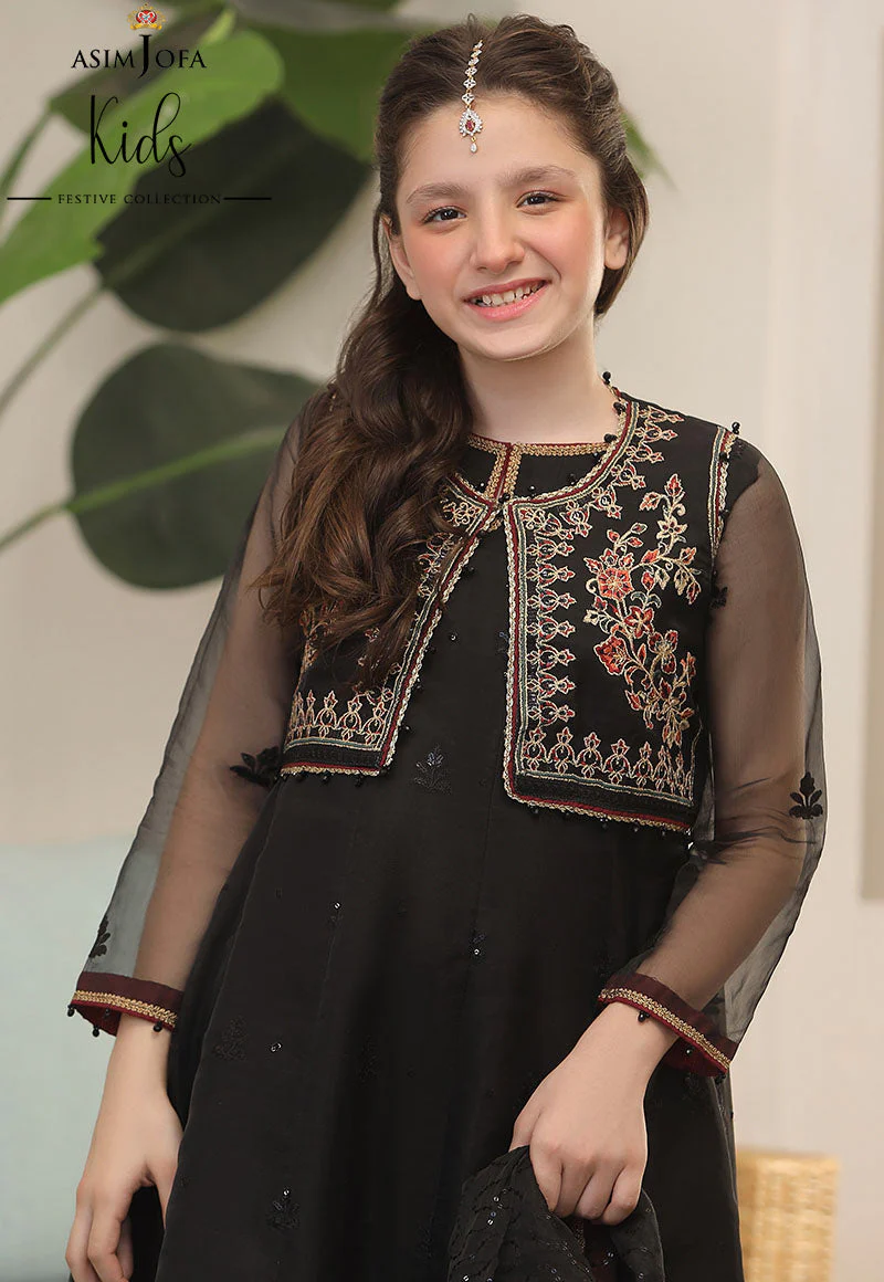 AJKFD-10 EMBROIDERED ORGANZA 2 PCS - Image 2
