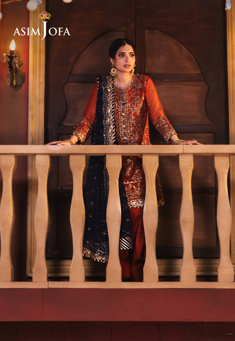 Ajlso-05 Unstitched 3 Pcs Shirt Dupatta Trouser - Image 4