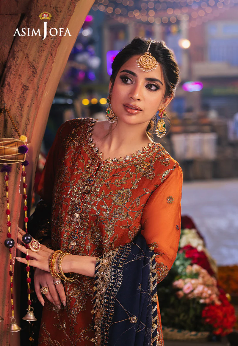 Ajlso-05 Unstitched 3 Pcs Shirt Dupatta Trouser - Image 7