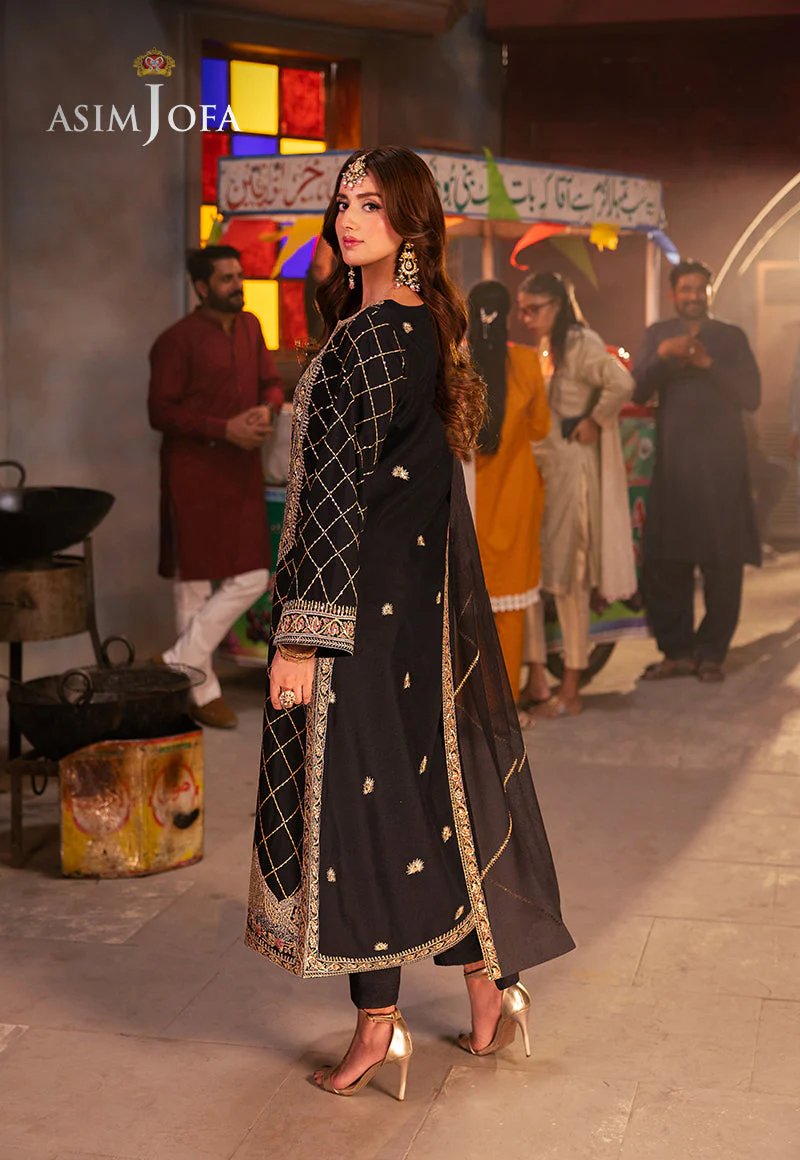 AJKKD-02 EMBROIDERED TWISTED SILK STITCHED 3 PCS - Image 2