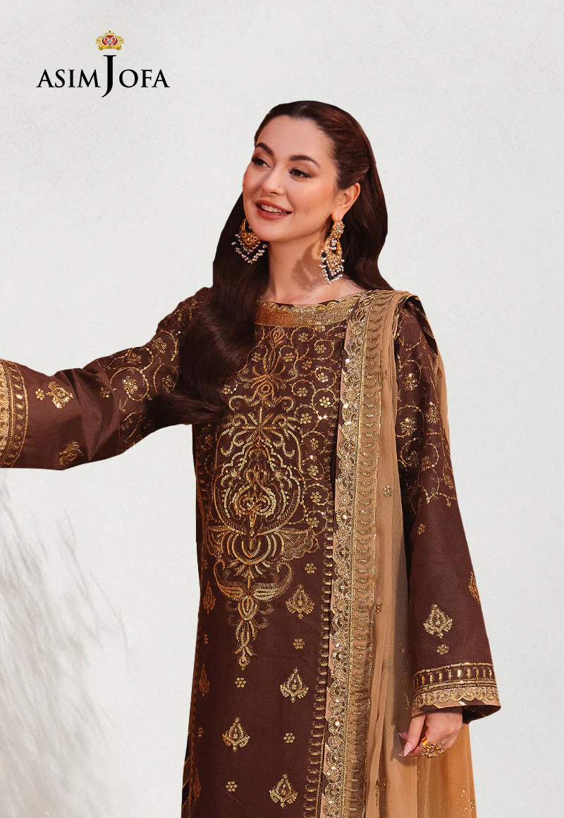 AJKKD-26 EMBROIDERED TWISTED SILK STITCHED 3 PCS - Image 2