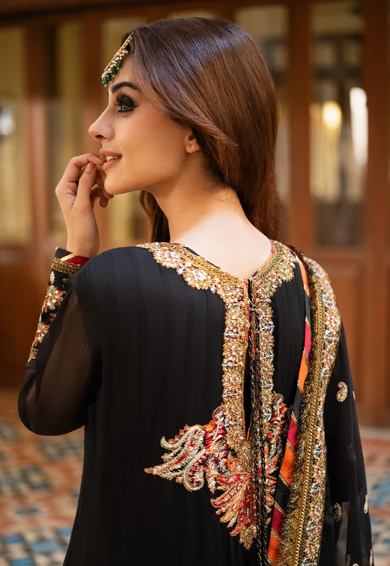 AJKM-01 EMBROIDERED CHIFFON 3 PCS - Image 4