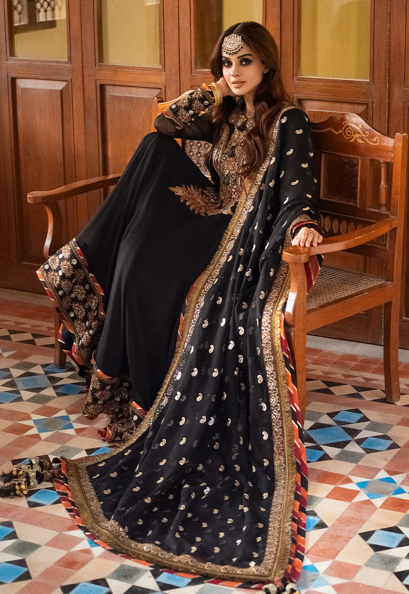 AJKM-01 EMBROIDERED CHIFFON 3 PCS - Image 6