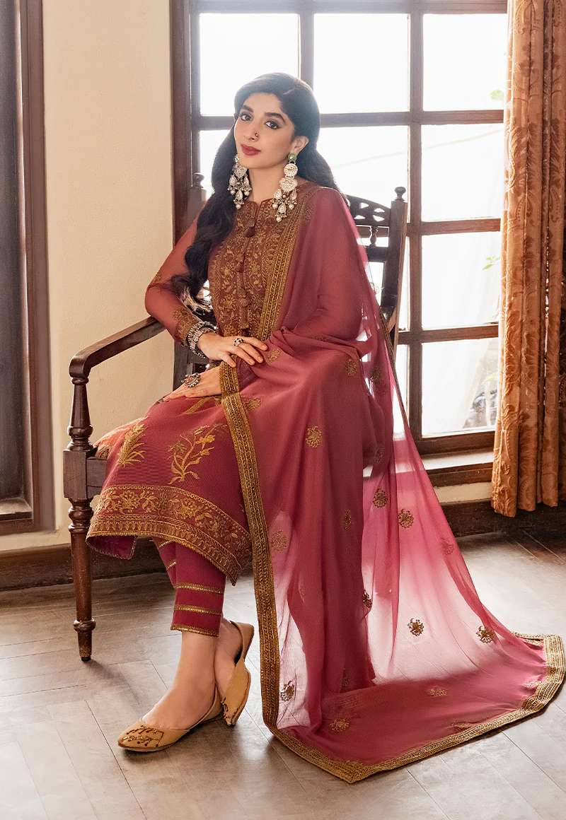 AJKM-06 EMBROIDERED ORGANZA NET 3 PCS - Image 3