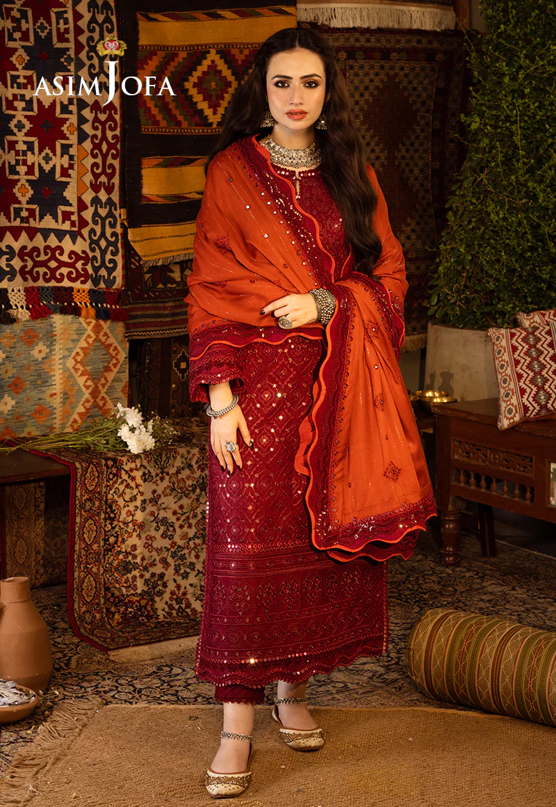 AJKT-02 EMBROIDERED SELF TWILL 3 PCS - Image 7
