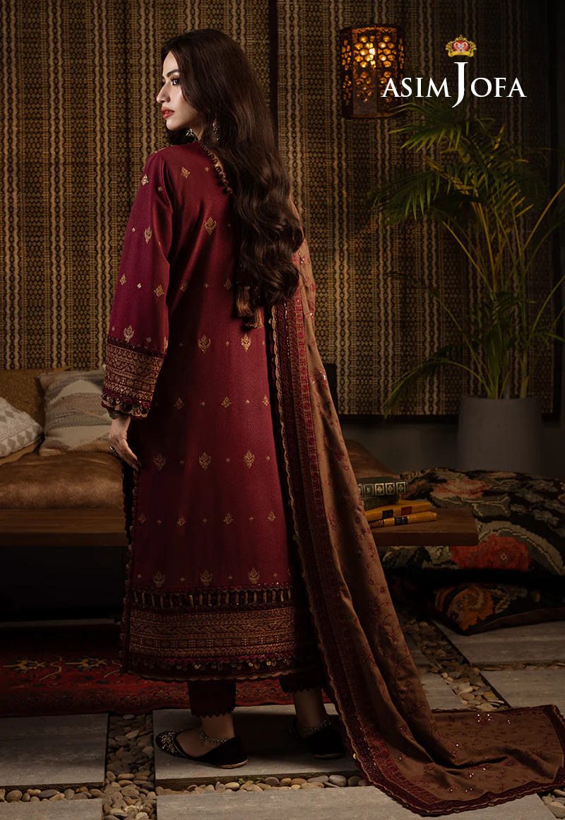 Ajlso-11 Unstitched 3 Pcs Shirt Dupatta Trouser - Image 2
