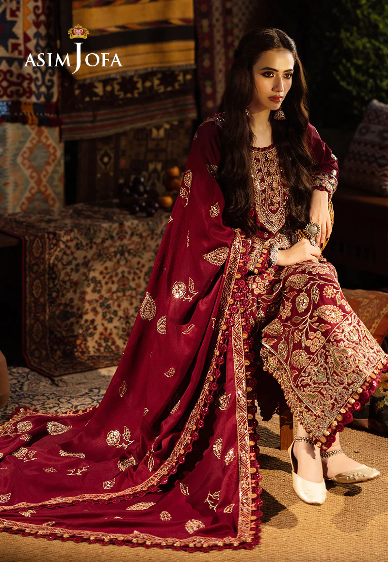 AJKT-08 EMBROIDERED SELF TWILL 3 PCS - Image 3