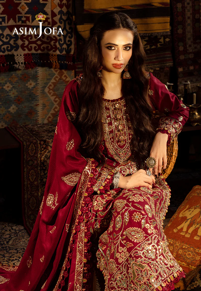 AJKT-08 EMBROIDERED SELF TWILL 3 PCS - Image 5