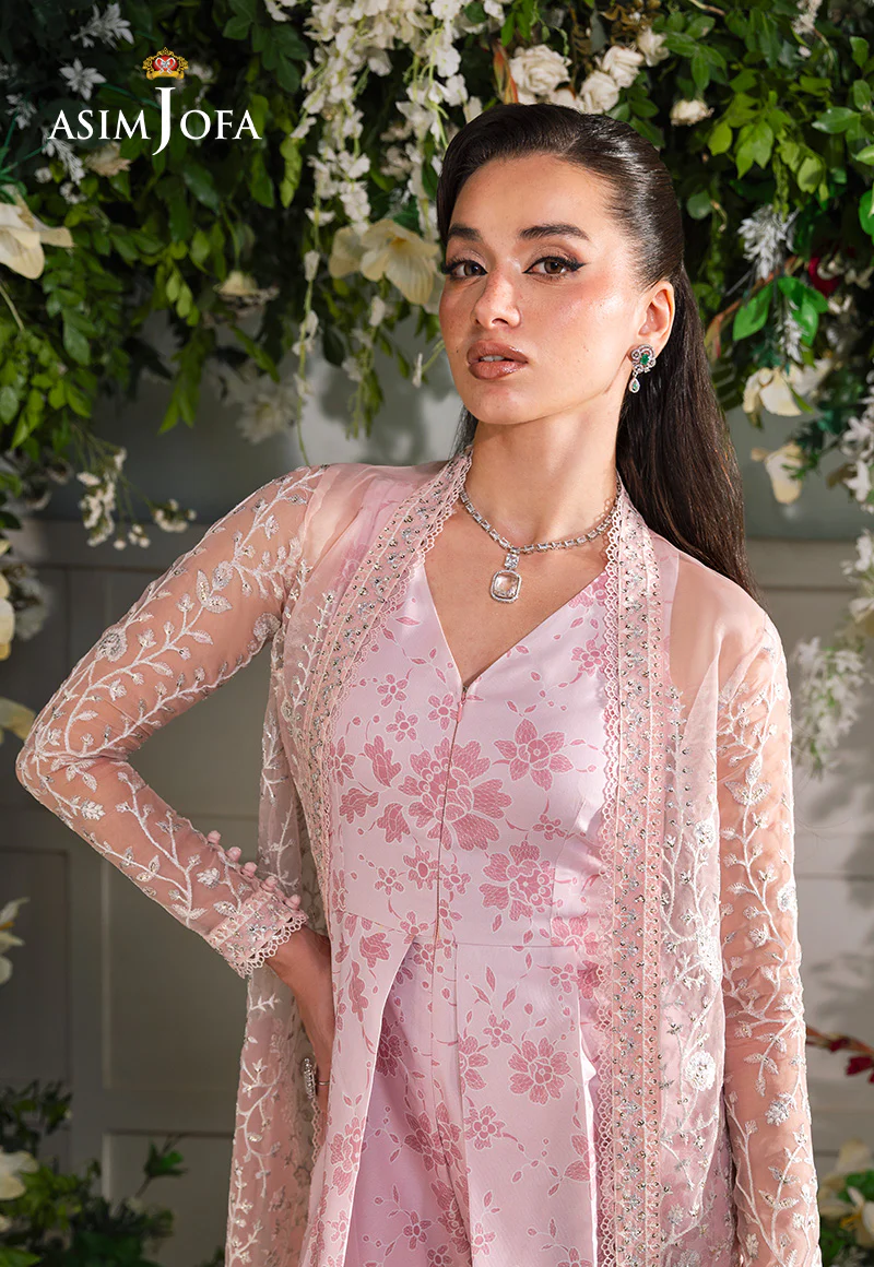 AJLFC-02 EMBROIDERED ORGANZA UNSTITCHED 2 PCS - Image 3