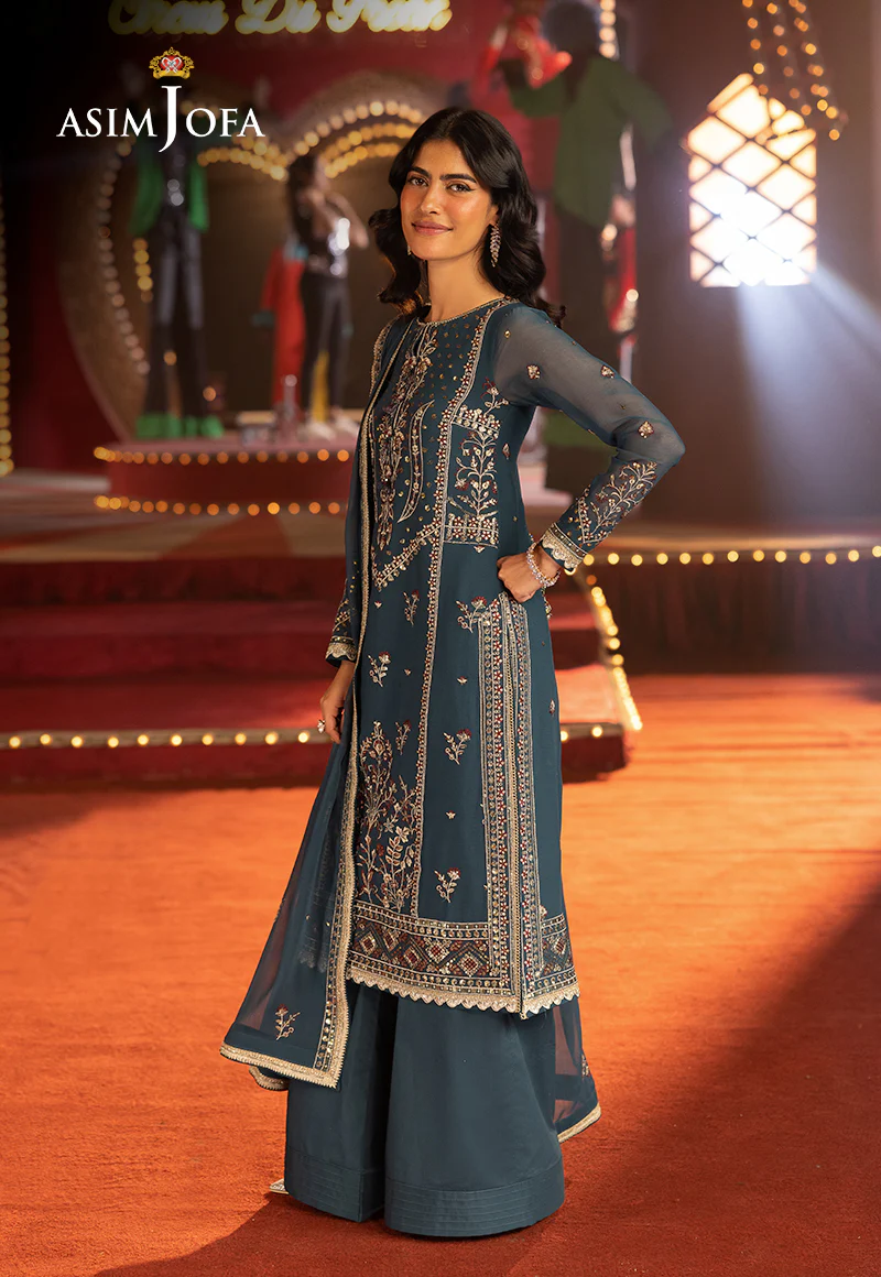 AJLFF-15 Embroidered Chiffon 3 Pcs - Image 5