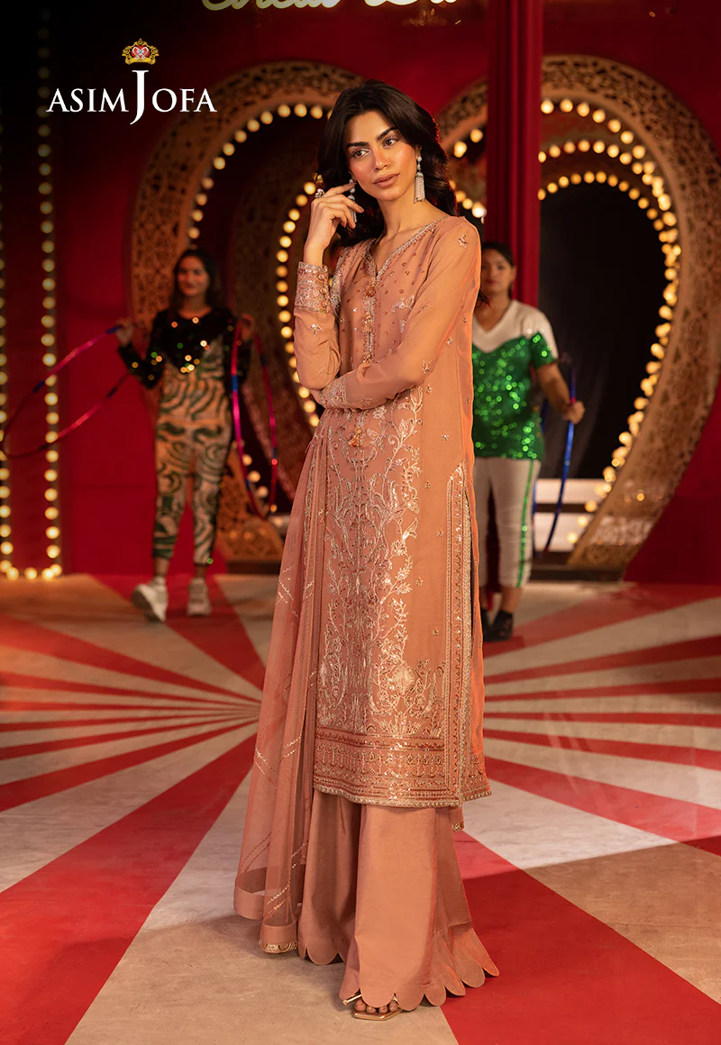 AJLFF-16 Embroidered Chiffon 3 Pcs - Image 5