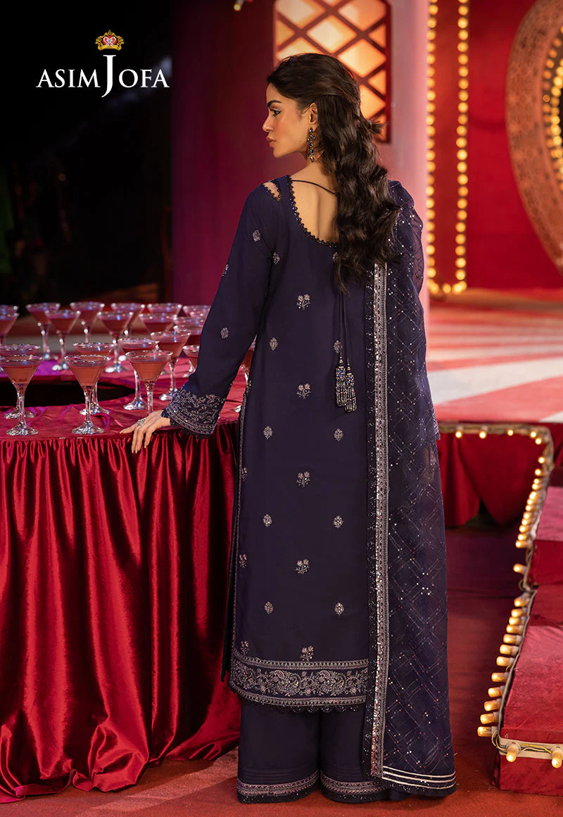 AJLFFD-03 Embroidered Silk STITCHED 3 PCS - Image 2