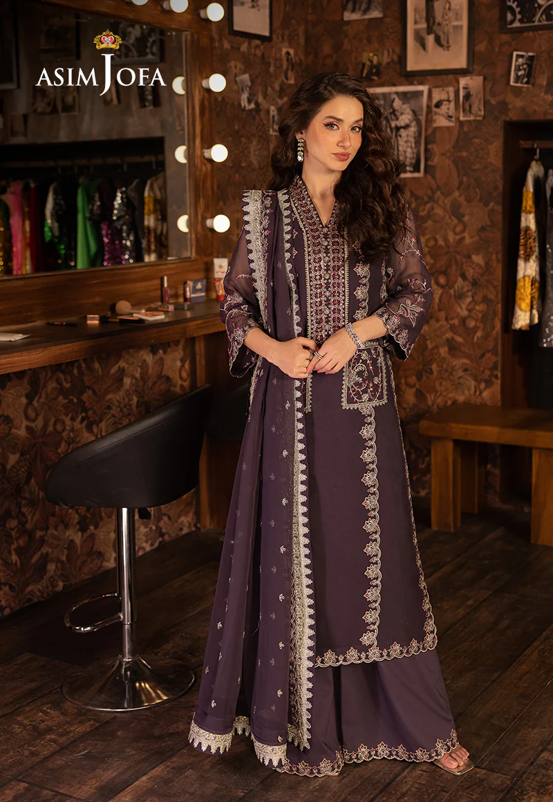 AJLLF-05 Embroidered Chiffon 3 Pcs - Image 3