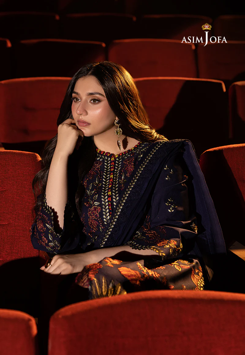 AJLLF-12 Embroidered Poly Silk 3 Pcs - Image 3