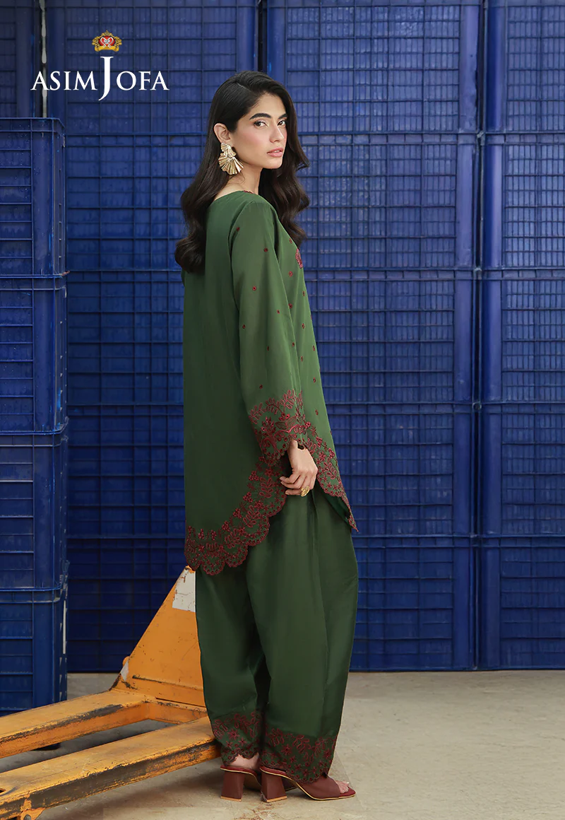 AJLPF-05 Embroidered Cotton Silk Stitched 2pcs - Image 3
