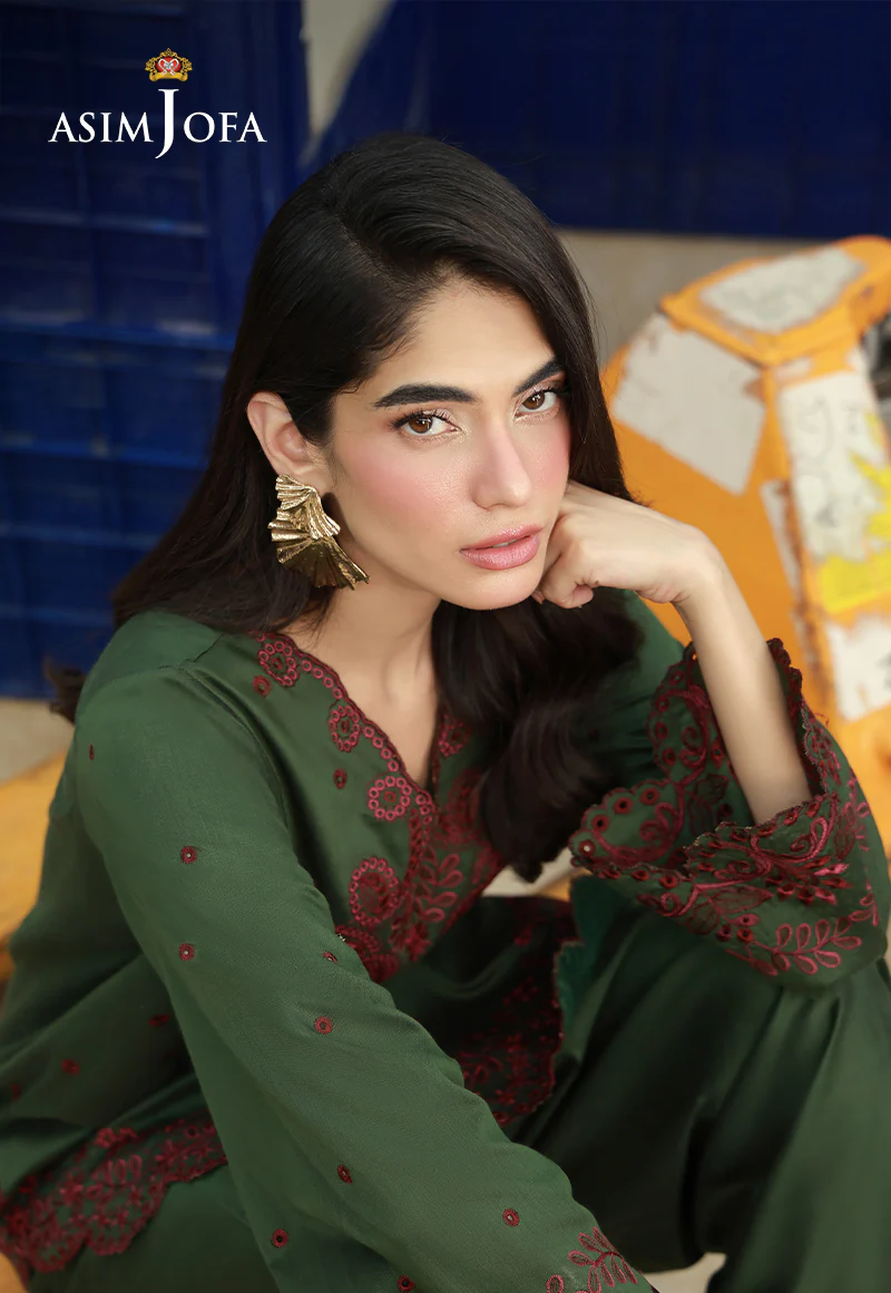 AJLPF-05 Embroidered Cotton Silk Stitched 2pcs - Image 4