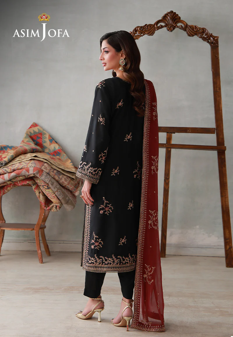 AJLPN-06 Embroidered Poly Silk Stitched 3pcs - Image 4