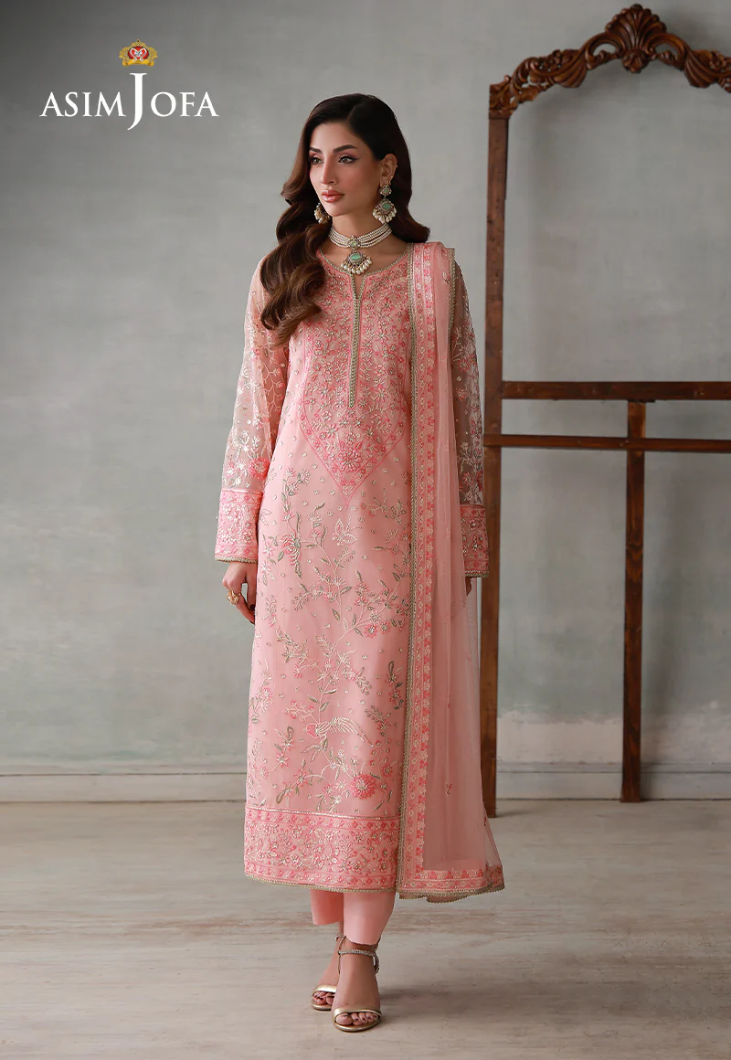 AJLPN-07 Embroidered Poly Net Stitched 3pcs - Image 3
