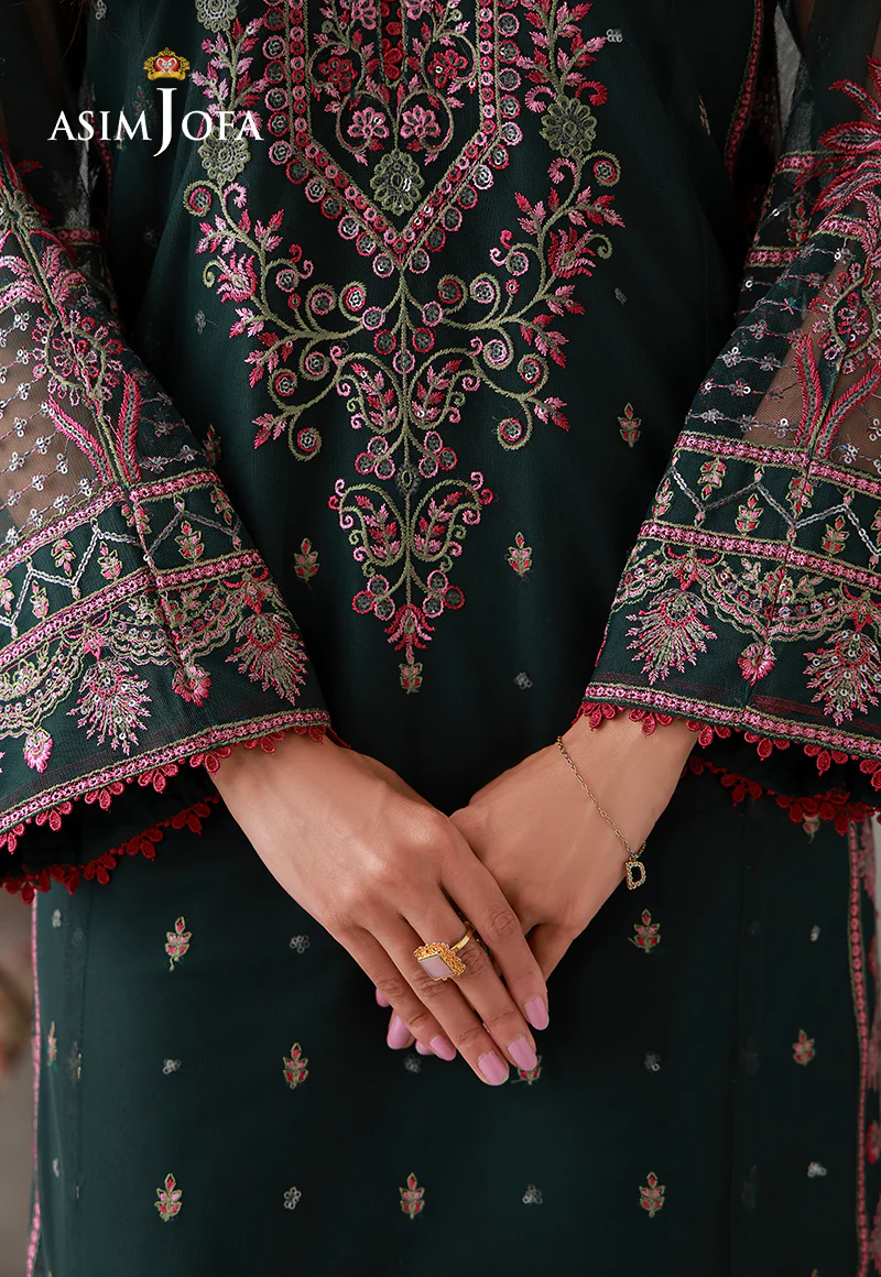 AJLPN-08 Embroidered Poly Net Stitched 3pcs - Image 4
