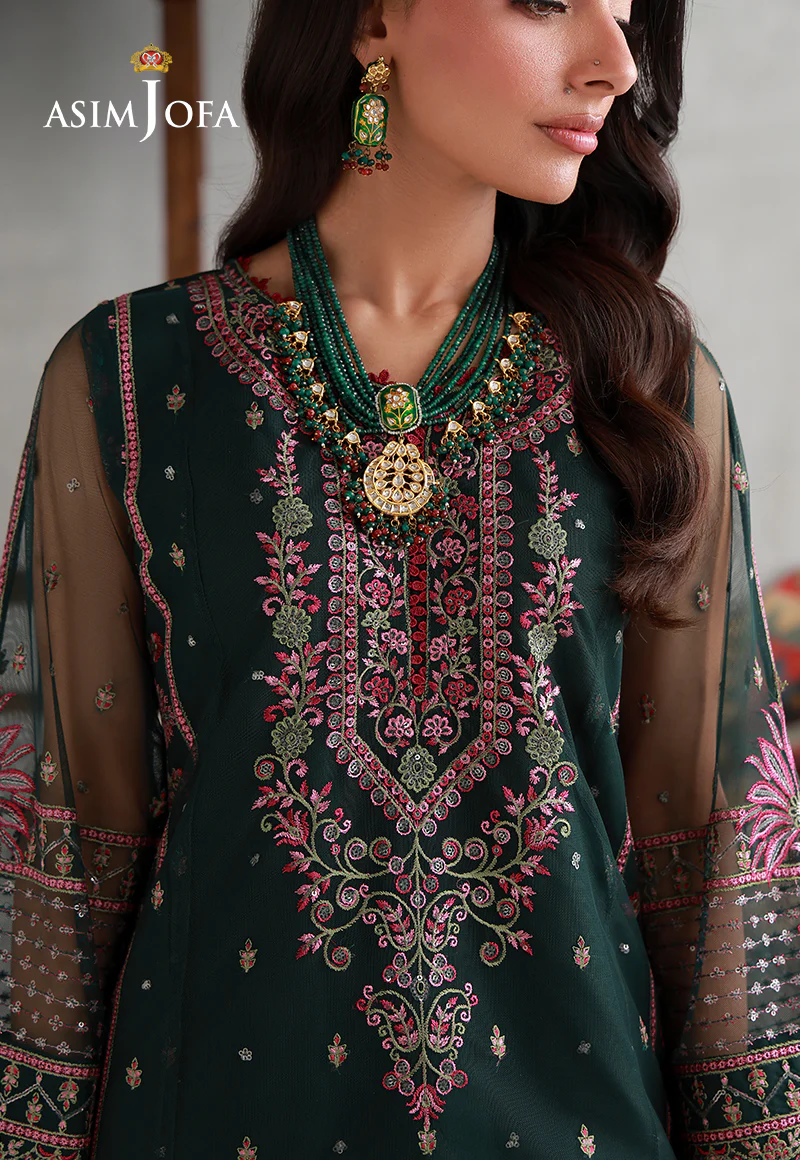 AJLPN-08 Embroidered Poly Net Stitched 3pcs - Image 5