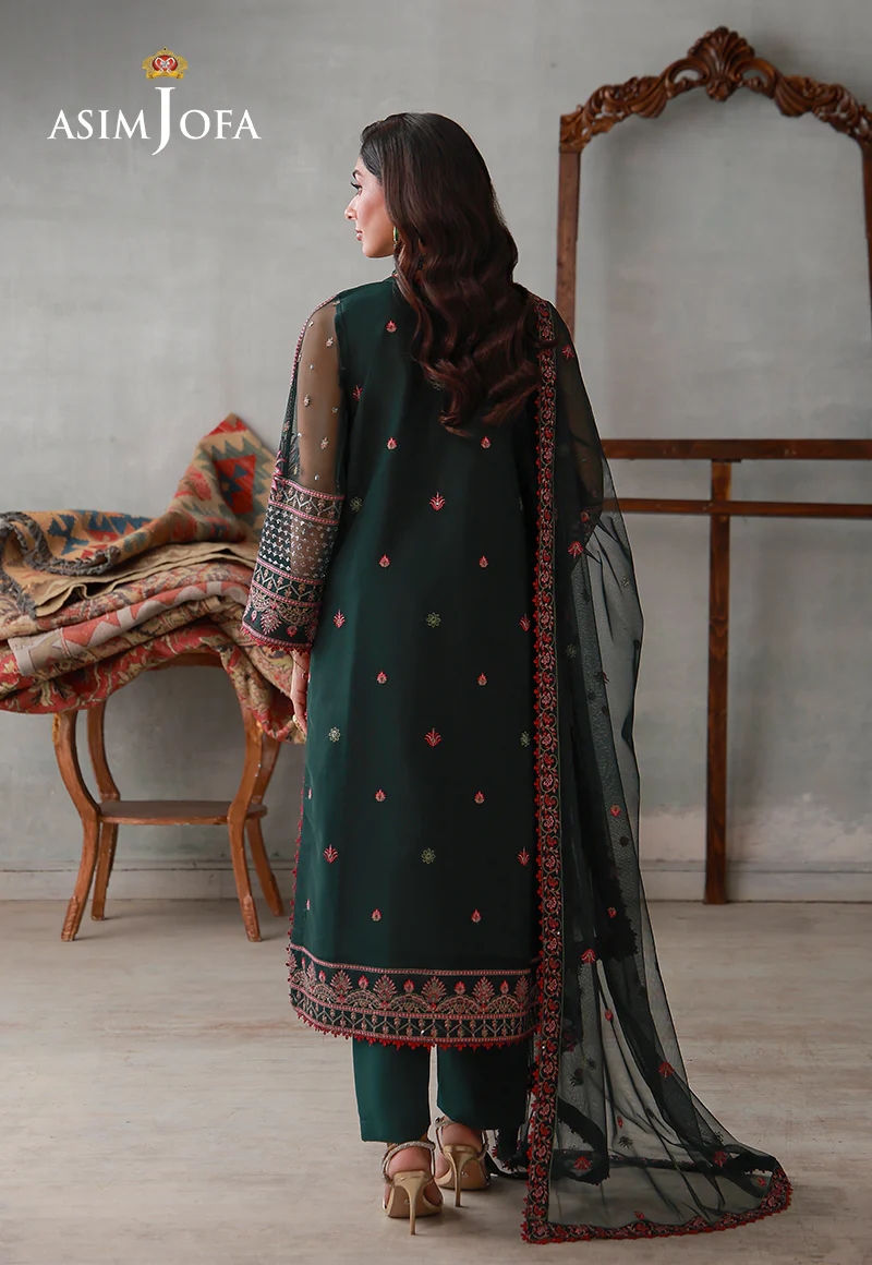 AJLPN-08 Embroidered Poly Net Stitched 3pcs - Image 6